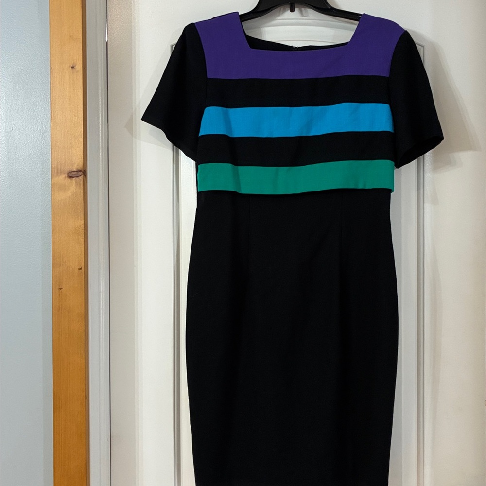 Chic Striped Short Sleeve Dress